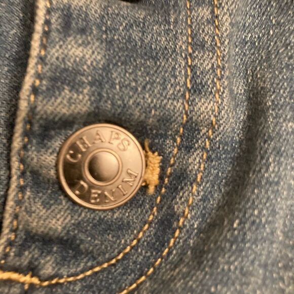 Chaps Denim front button Skirt - Picture 10 of 10